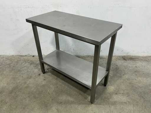 Arbeitstisch aus Edelstahl