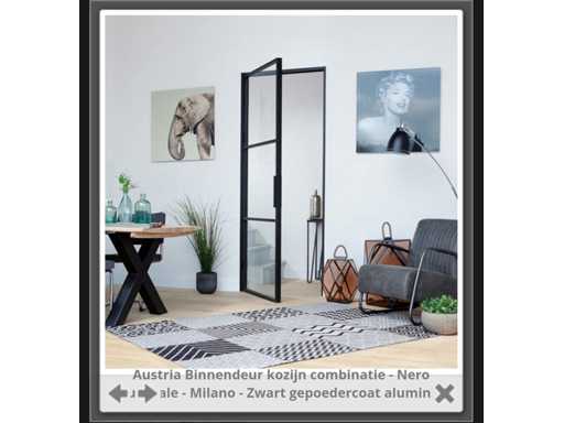 Originele stalen binnendeur met kozijn