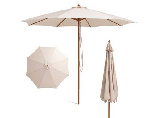 300 cm parasoltafel parasol met 8 bamboeribben