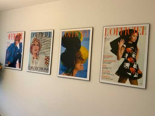 Prenten op hout (6x)