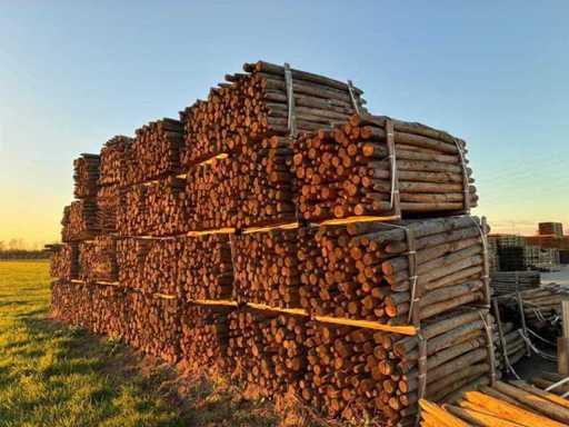 Stâlpi de gard de grădină din lemn castan (100x)