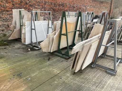 metalowe statki + materiał (4x)