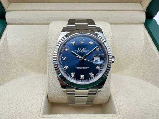 Rolex Date doar 41 126334 | Punct Diamant Albastru | Oyster | Nepurtat | 2026