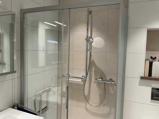 HansGrohe Douche thermostaatkraan met handdouche en douchestoel