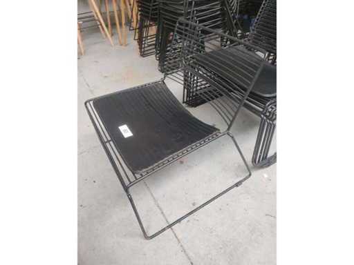 6x Lounge black + cushion (6x)