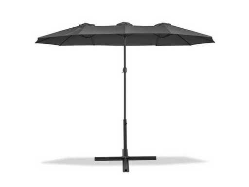 MaxxGarden 22275 Parasol - Stick parasol xxl - Double model - 460 x 270cm - Anthracite