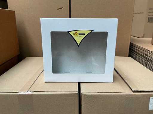 Partij 6 pnts. geplakte vensterdozen 251x229x87mm (360x)