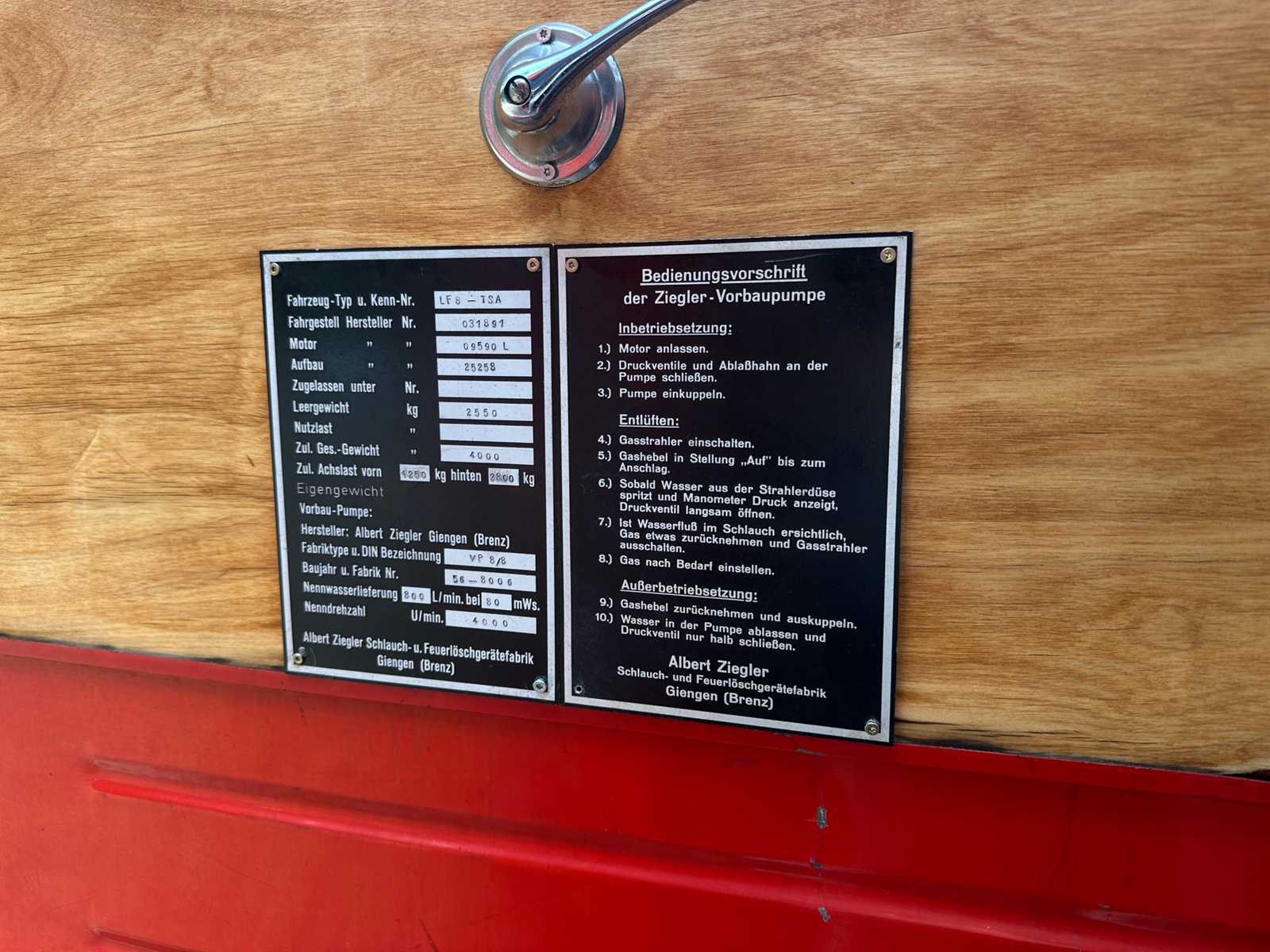 Opel Blitz 1.75 T BE Bolkop 2,5 L55-09590L Camper (Brandweerwagen) 1955, 61-TB-40