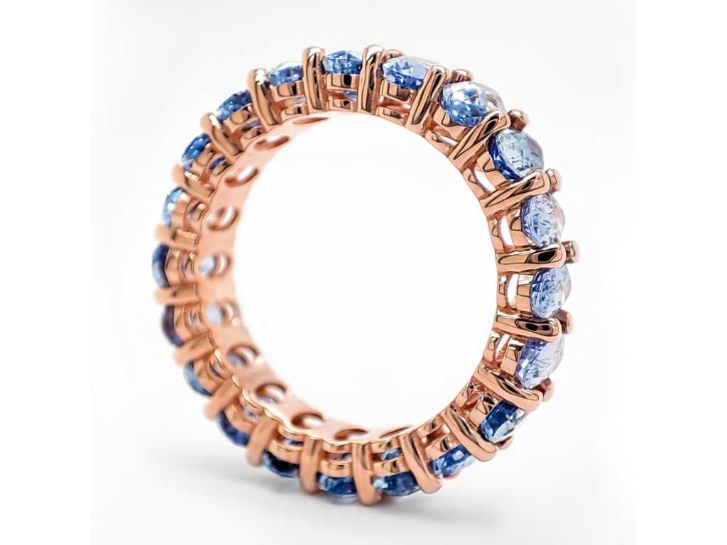 Boucle d’oreille design de luxe bleu saphir naturel 6,03 carats