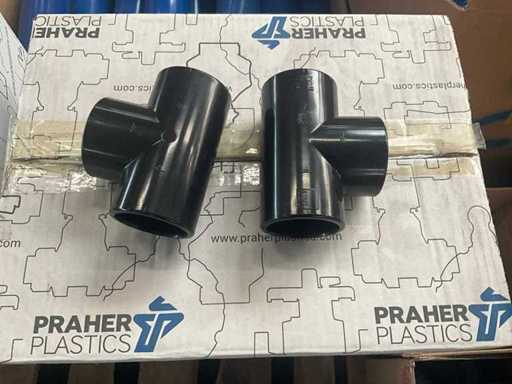 Plastica PRAHER T-piece 90 pvc-u 50mm Custodia adesiva (180x)