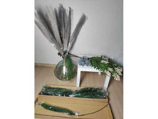 Pampas Grasses - Artificial Plants - Glass Vase XXL