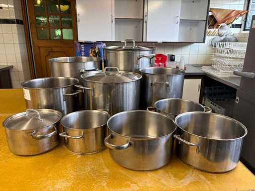 NSF 10-Piece Stainless Steel Cooking Pot Set