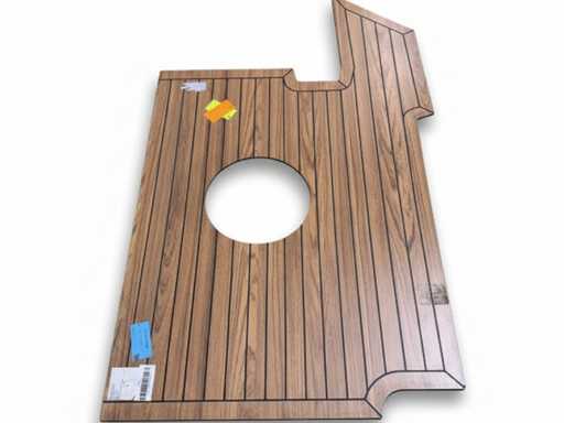 Kit de plancher de cockpit en teck laminé tribord arrière Uttern S62 4 mm - 2083962