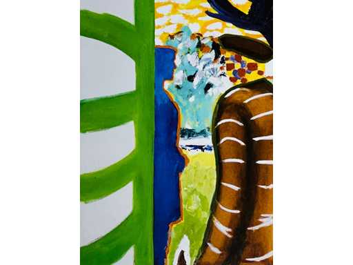 Roger Raveel - ontmoeting met het blauw van de vrouw - offset