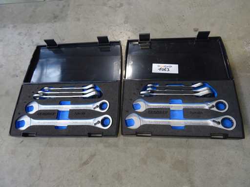 Gedore - 7UR-005 - Ensemble clé à molette/clé à anneau (2x)