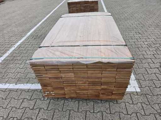 Planches en teck de Guyana rabotées 1750x145x25mm (63x)