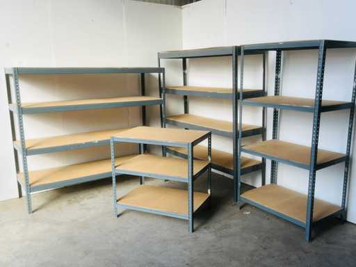 (X4) shelf in different sizes 60 and 50cm wide - 1M80 high (4x)