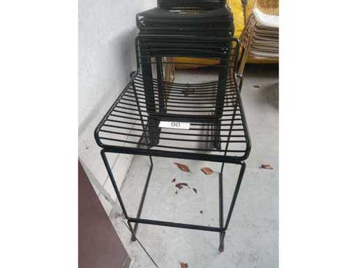 10x bar stool black without cushions (10x)