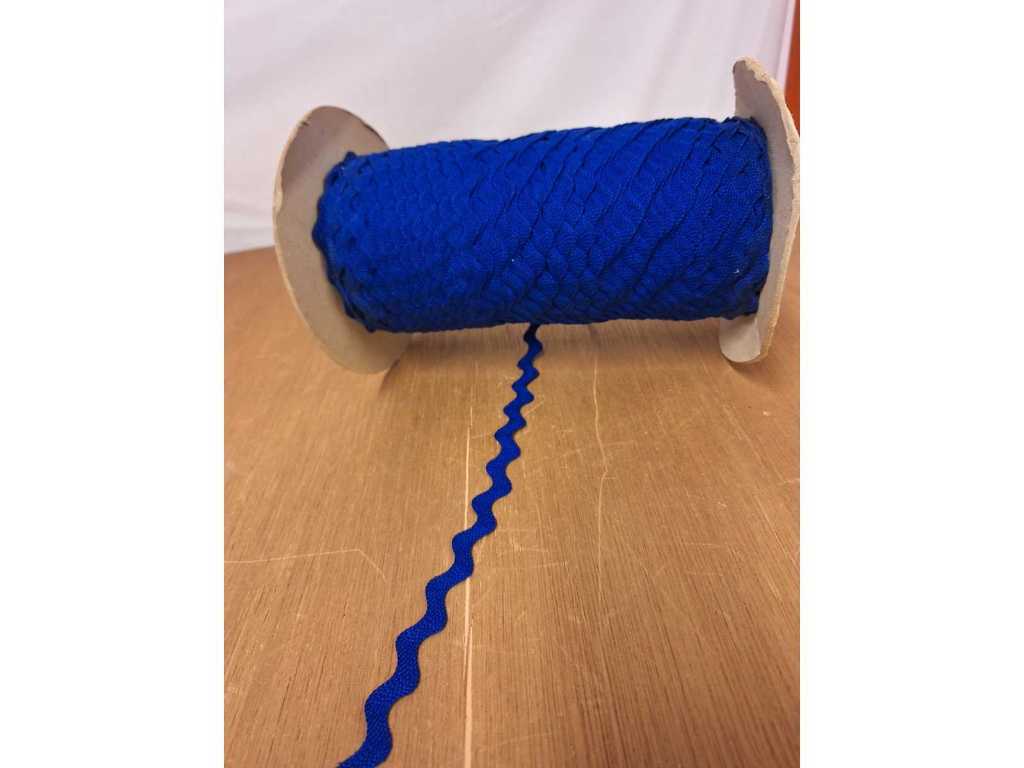 200m Cotton ZigZag strap blue 10mm
