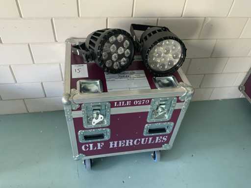 CLF Hercules Lile 0270 Led-par in flightcase (4x)