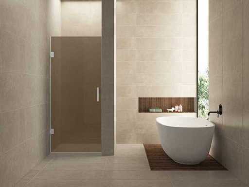 Wiesbaden 20.3977 Porte pivotante de douche Verre en bronze