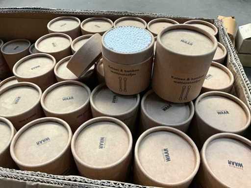 Fair Trade katoen/bamboo wattenstaafjes 200 stuks (295x)