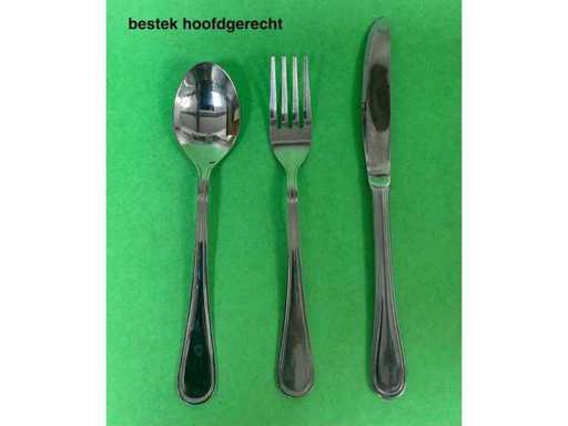 3 levain pour couverts et 3 plats principaux pour couverts (cuillère, fourchette, couteau) + 180 cuillères à café - acier inoxydable