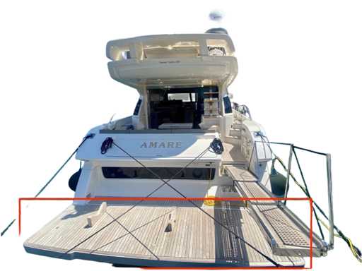 New Ferretti Yachts F550 Gray Comments Teak Kit for Stern Platform
