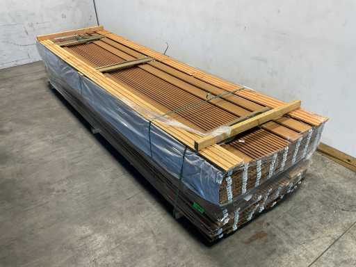 Costola profilata a rombo5 Ayous thermowood 395x13.8x2.1 cm (30x)
