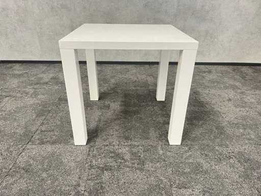 Table de chevet 80x80 blanc brillant
