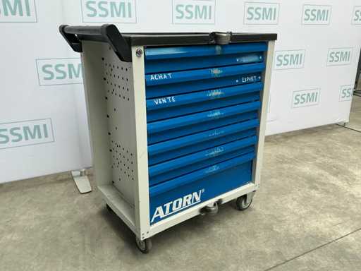 Maple 7 Drawer Tool Trolley