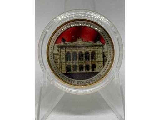 Plaqué or et colorisé 2 euros – Opéra d’État de Vienne – Autriche