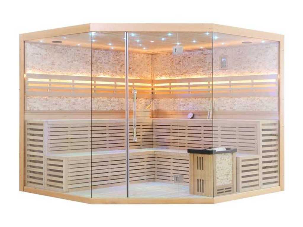 Sauna met kachel - Prisma 250x250 cm 