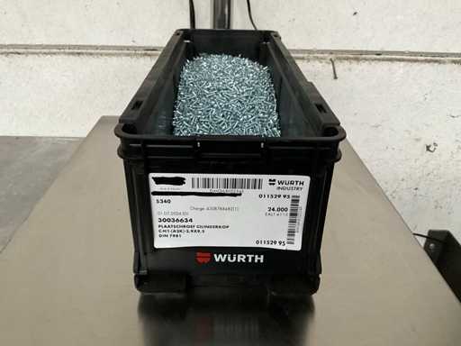 Würth 11,18 kg Culasse à vis à plaques 2,9 x 9,5 pouces contenant empilable