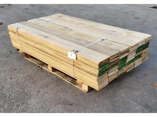 20.8m2 Afrikaans Eiken vloerdelen 18 x 140 mm, lengte 155cm ( 96x ) 
