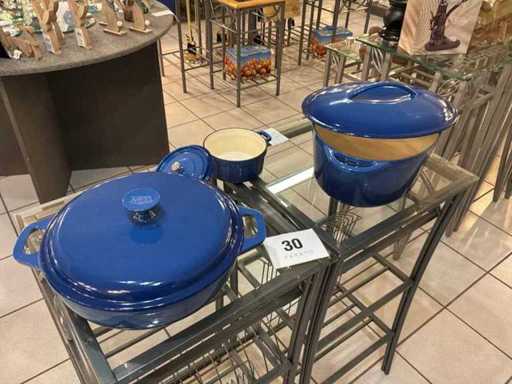 Penzola da cucina in ghisa con coperchio con arma da fucile da arma da fuoco, 3 volte.