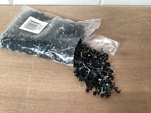 Uni kabelclips plat 5 mm, zwart (80000x)