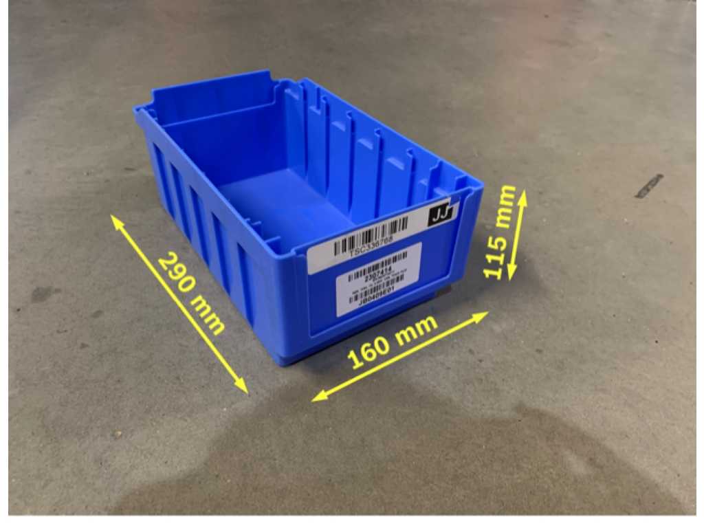 100 x Stacking bin RK321 290 x 162 x 115 mm, blue, second-hand 