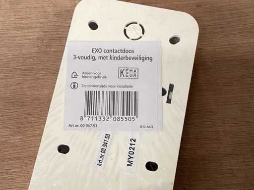 Connettore femmina EXO a 3 vie, da parete (288x)