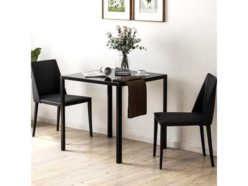 Vierkante eettafel 75 x 75 cm voor 4 personen