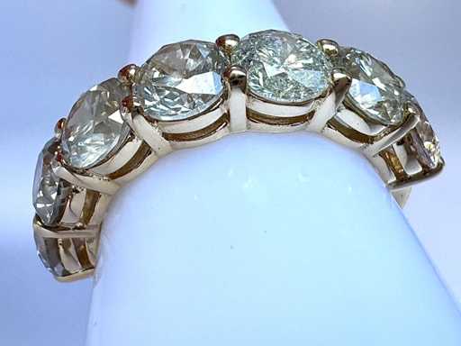 Anello in oro 14 kt con diamante naturale 3,66 ct