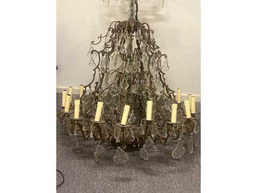 Original exclusif EICHHOLTZ, lustre baroque avec Kristalle Swarovski en cristal, environ 140 cm 100 de large