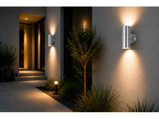 4 x Buiten Wandlamp Up & Down – 2xGU10 – Mat Chroom – IP44 – MANOLYA-2