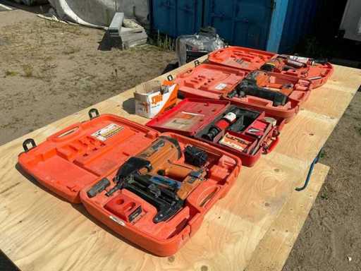 Partij professionele bevestigingsapparatuur – Hilti DX400, Paslode IM65A F16 en Spit Pulsa 700P (3 stuks)