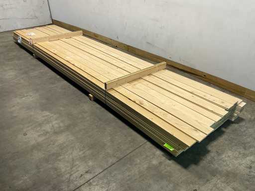 Fichtenbrett mit Nut und Feder 480x12x1,8 cm (100x)
