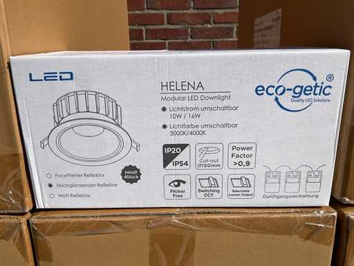 Eco-getic - Helena Faretto LED da incasso ø172 mm - 10W / 16W (349x)