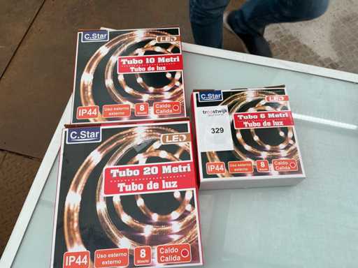 C.Star. Schutzart IP44. Weihnachten LED-Beleuchtung Girlande. (3-fach)