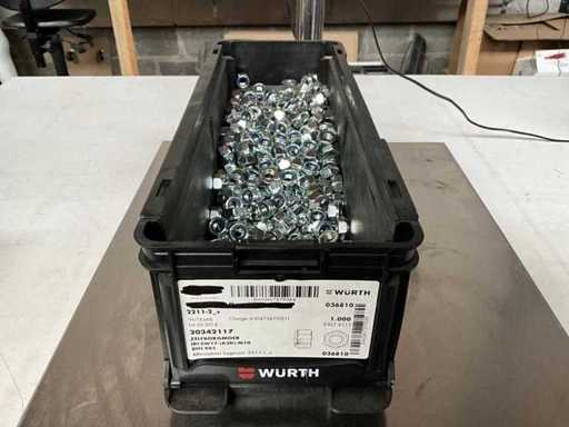 Würth 10.20kg Self-locking nut M10 in stackable box