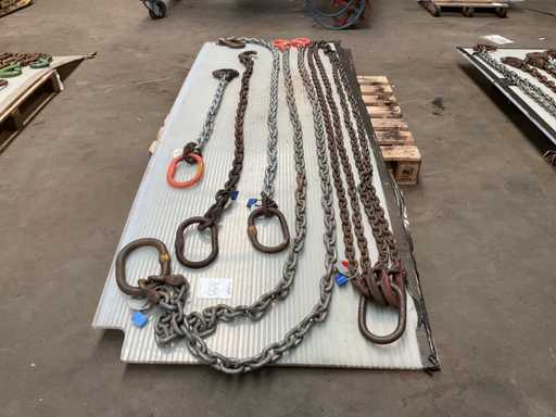 Diverses chaînes de levage