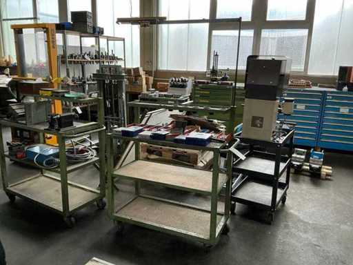 Assortment of twist drills including transport trolley